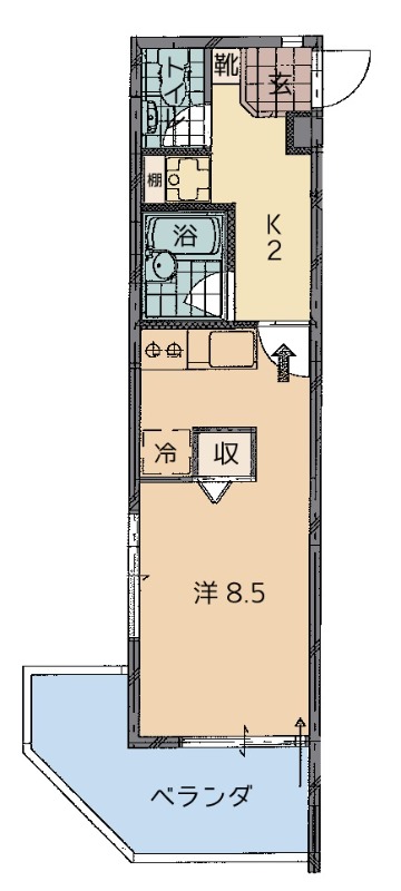 6号室の間取り