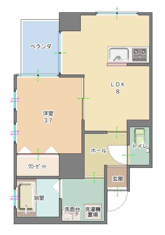 募集中のお部屋202号室