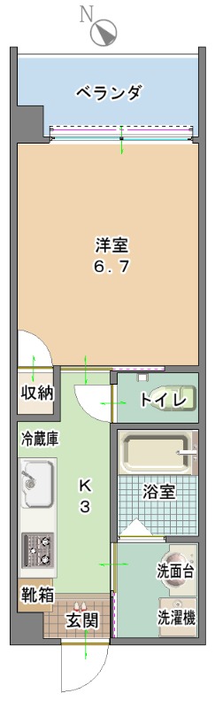 募集中のお部屋404号室