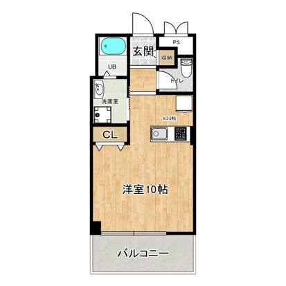 募集中のお部屋1R-Bタイプ