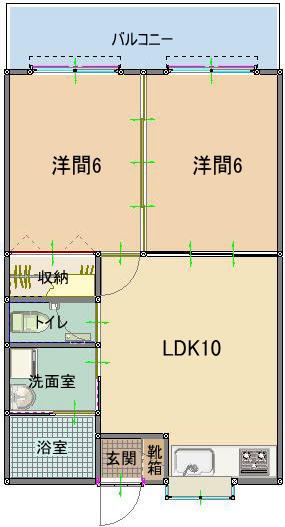 トーマス天願Ⅱ・２号室 ※１～４階